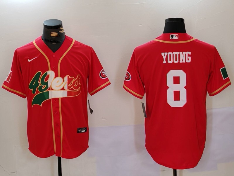 Men's San Francisco 49ers Steve Young #8 Scarlet Jersey